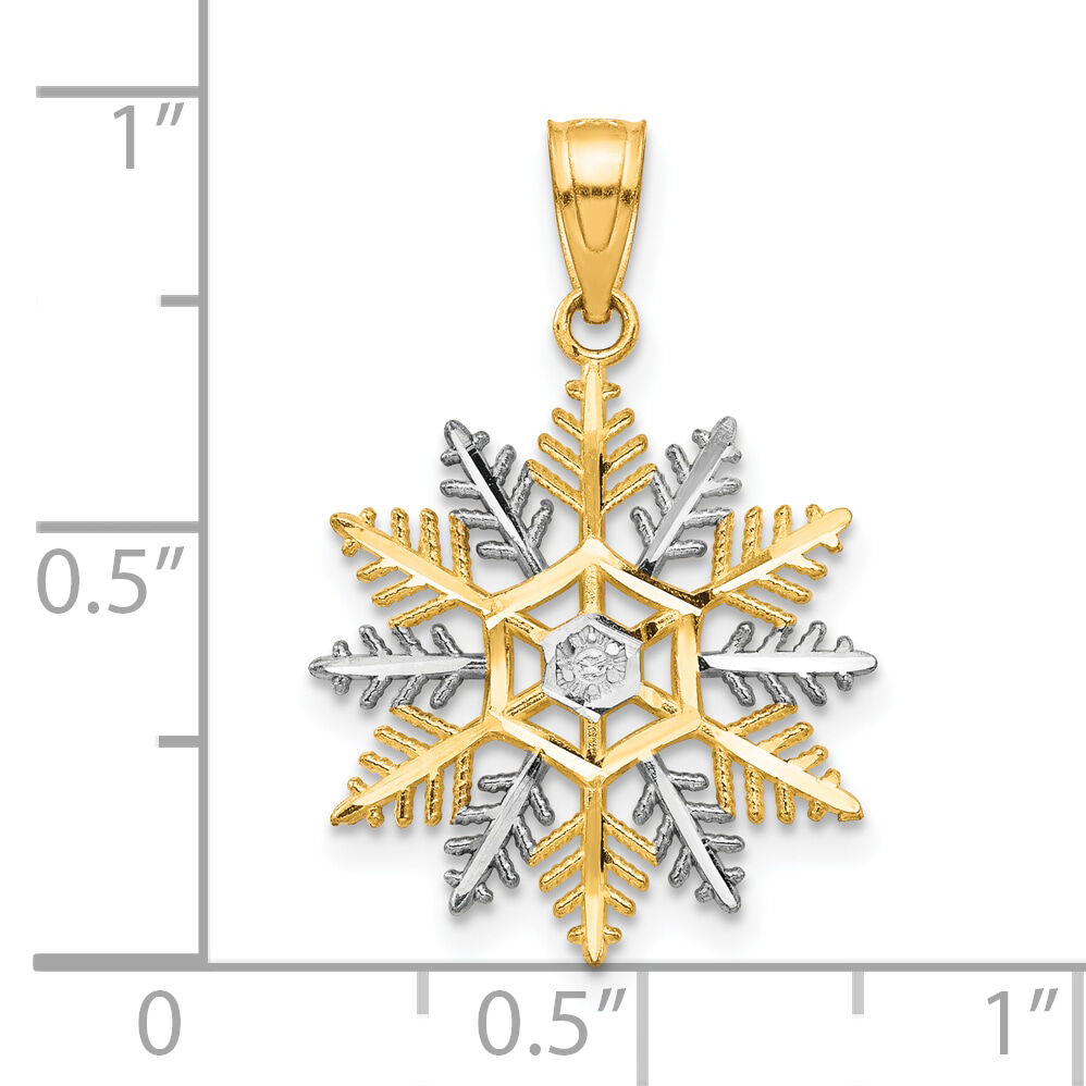 10K w/Rhodium Snowflake Charm-10C986