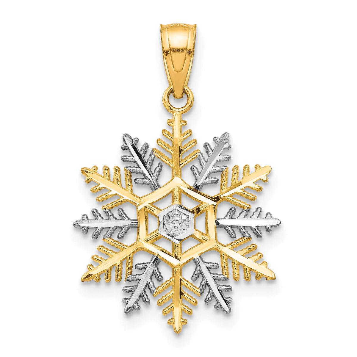 10K w/Rhodium Snowflake Charm-10C986