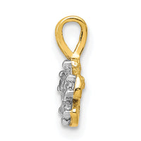 10k Small CZ Flower Charm-10C990