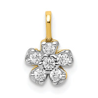 10k Small CZ Flower Charm-10C990
