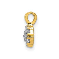 10k Small CZ Flower Charm-10C991