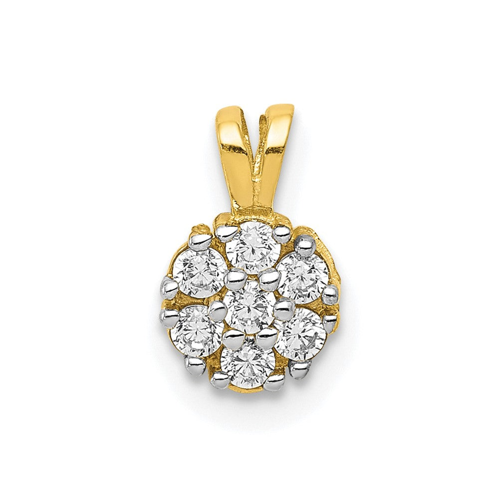10k Small CZ Flower Charm-10C991