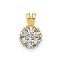 10k Small CZ Flower Charm-10C991