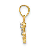 10K w/ Rhodium CZ Dragonfly Charm-10C996