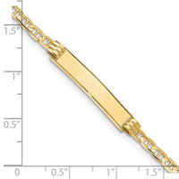 10k Anchor Link ID Bracelet-10CG80ID-7
