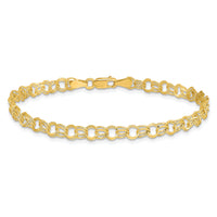 10KY Solid Double Link Charm Bracelet-10CH1-7