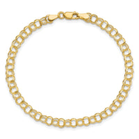 10KY Solid Double Link Charm Bracelet-10CH1-7