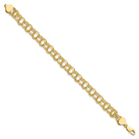 10k Triple Link Charm Bracelet-10CH12-7