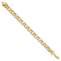 10k Triple Link Charm Bracelet-10CH13-8