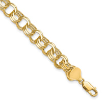 10k Triple Link Charm Bracelet-10CH13-7