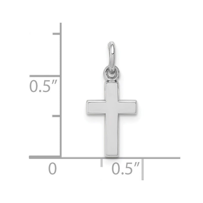 10k White Gold Cross Charm-10CH134