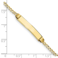 10k Flat Curb Link ID Bracelet-10CUR75ID-7