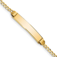 10k Flat Curb Link ID Bracelet-10CUR75ID-7