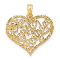 10K Solid Talking HAPPY BIRTHDAY Heart Pendant-10D1075