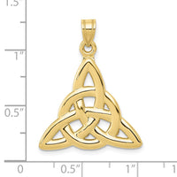 10k Polished Trinity Pendant-10D1100