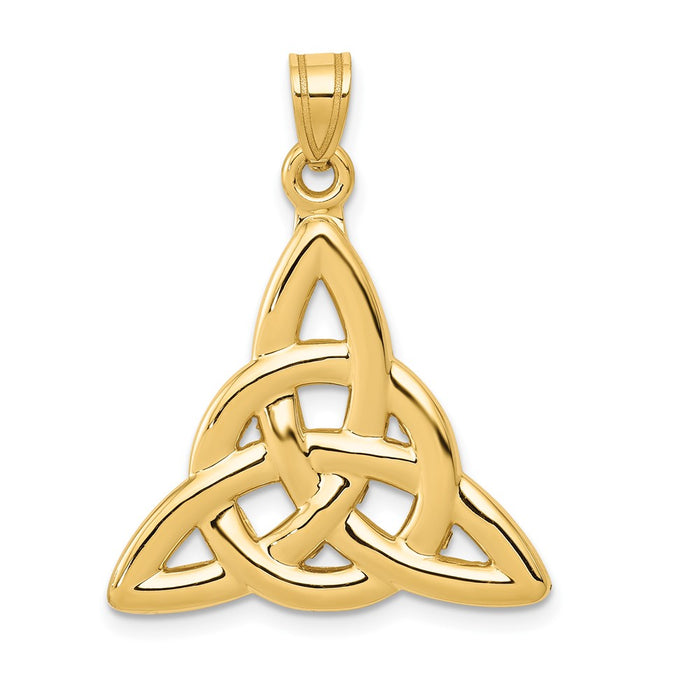 10k Polished Trinity Pendant-10D1100