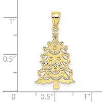 10K Polished Christmas Tree Pendant-10D1120