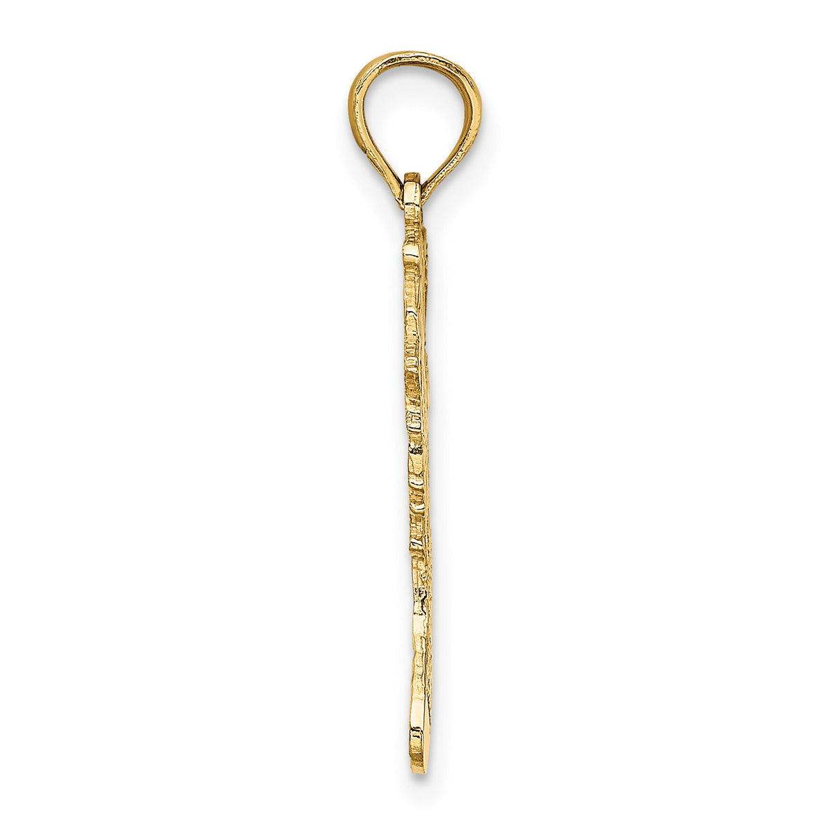 10K Polished Christmas Stocking Pendant-10D1123