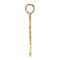 10K Polished Christmas Stocking Pendant-10D1123