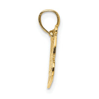 10K Polished Sleigh Pendant-10D1131
