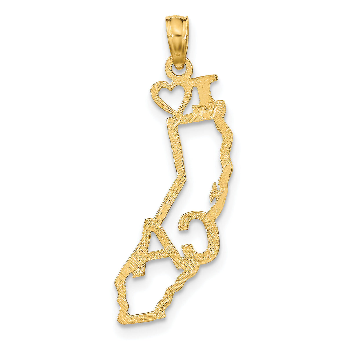 10K Solid California State Pendant-10D1152