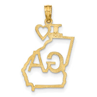 10K Solid Georgia State Pendant-10D1157