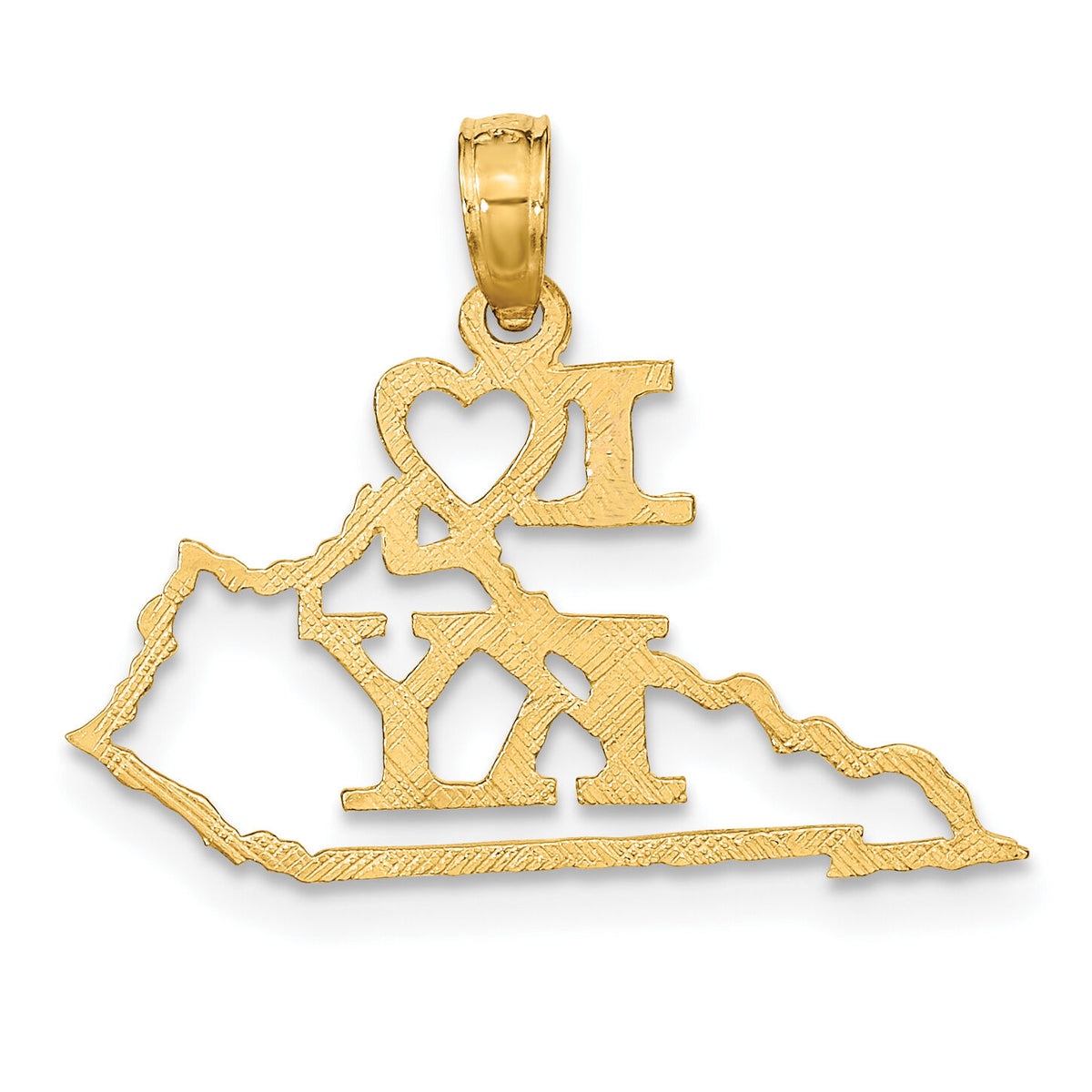 10K Solid Kentucky State Pendant-10D1164