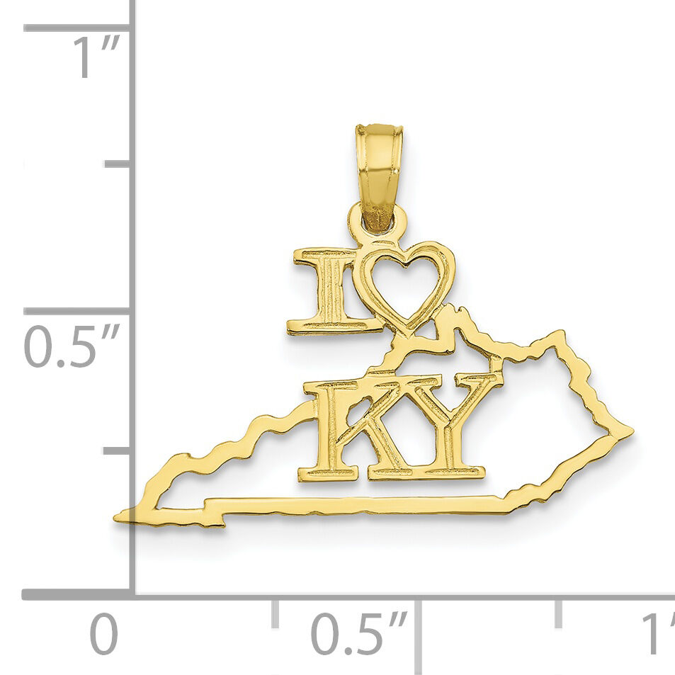 10K Solid Kentucky State Pendant-10D1164