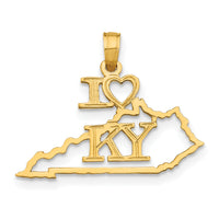 10K Solid Kentucky State Pendant-10D1164
