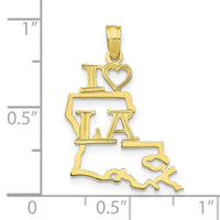 10K Solid Louisiana State Pendant-10D1165