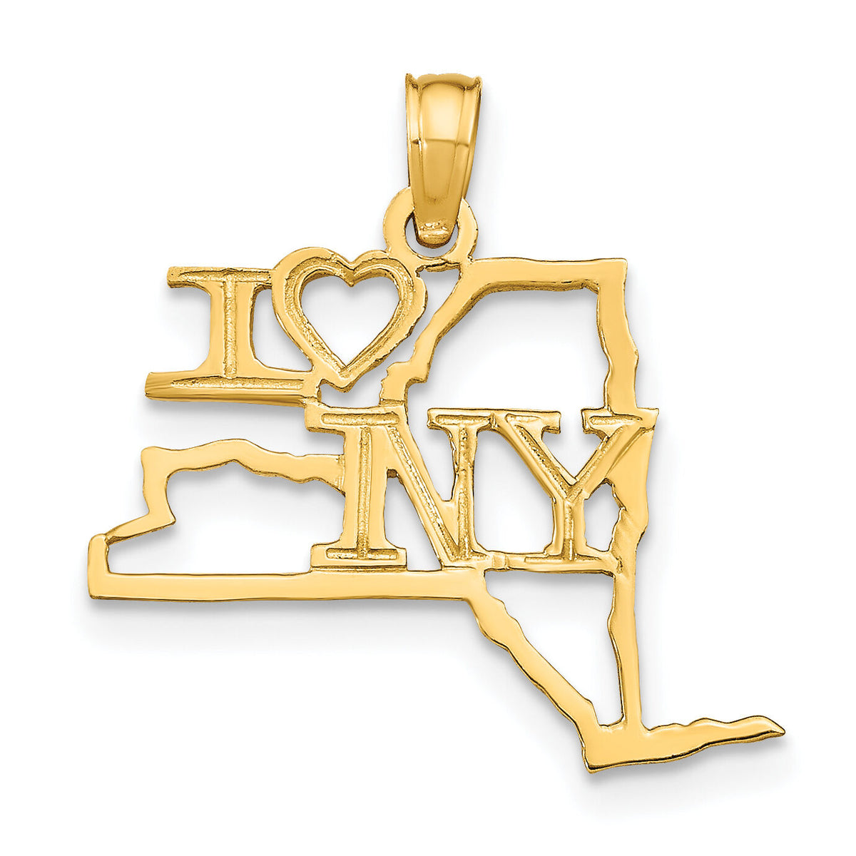 10K Solid New York State Pendant-10D1181
