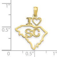 10K Solid South Carolina State Pendant-10D1187