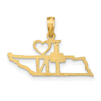 10K Solid Tennessee State Pendant-10D1189