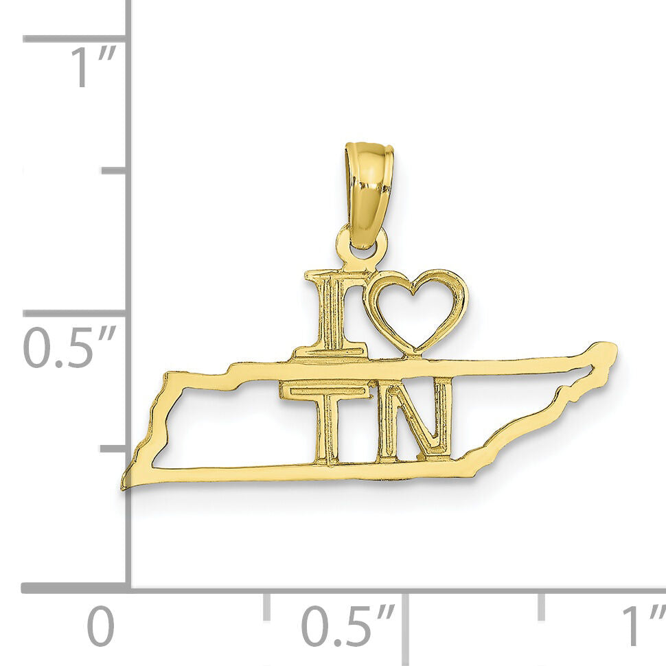 10K Solid Tennessee State Pendant-10D1189