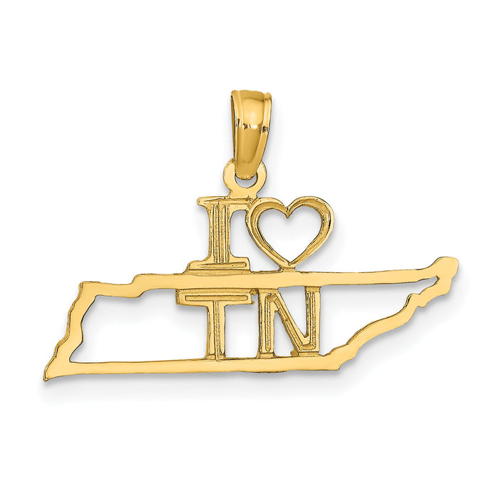 10K Solid Tennessee State Pendant-10D1189