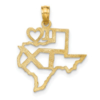 10K Solid Texas State Pendant-10D1190