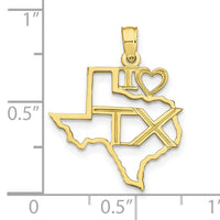 10K Solid Texas State Pendant-10D1190