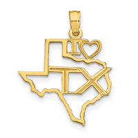 10K Solid Texas State Pendant-10D1190
