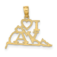 10K Solid Virginia State Pendant-10D1192
