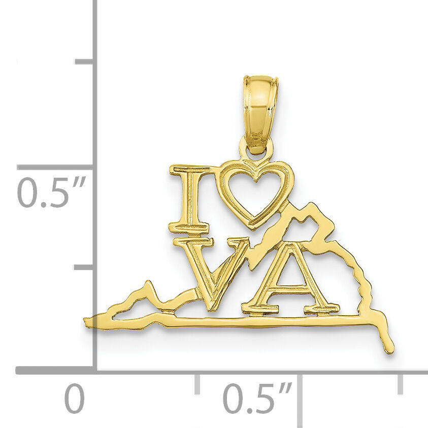 10K Solid Virginia State Pendant-10D1192