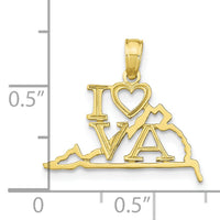 10K Solid Virginia State Pendant-10D1192