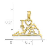 10K Solid Virginia State Pendant-10D1192