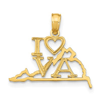 10K Solid Virginia State Pendant-10D1192