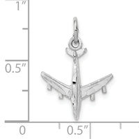 10k White Gold 3-D Airplane Charm-10D1228