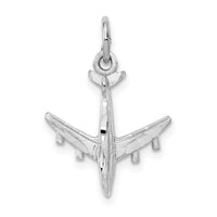 10k White Gold 3-D Airplane Charm-10D1228