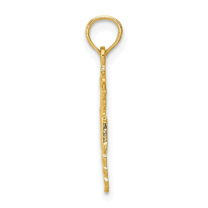 10K RN Caduceus Pendant-10D1235