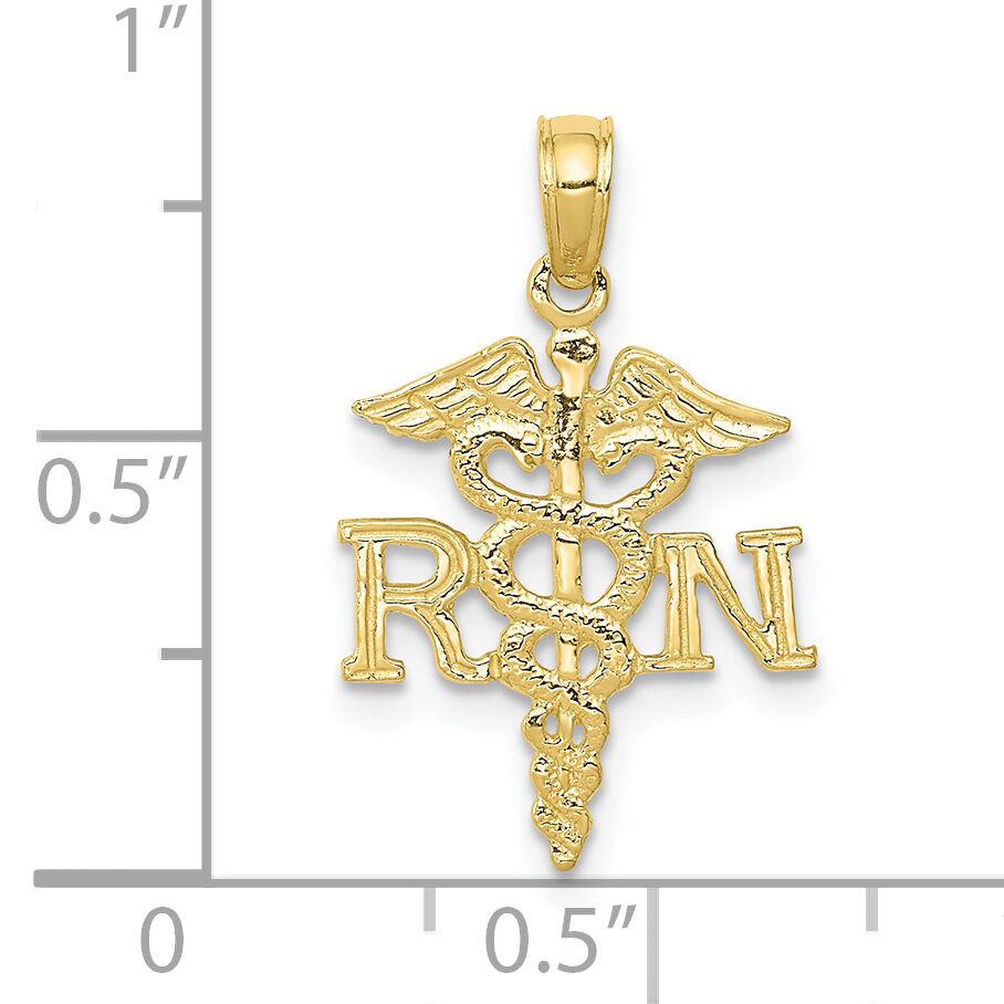 10K RN Caduceus Pendant-10D1235