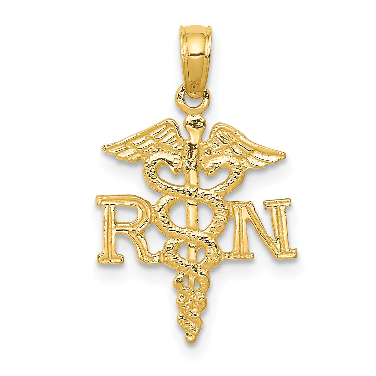 10K RN Caduceus Pendant-10D1235