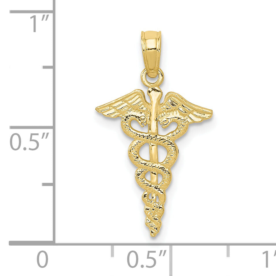 10k Caduceus Pendant-10D1236