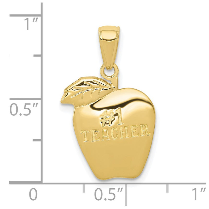 10k #1 Teacher Apple Pendant-10D1247